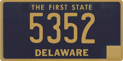 DE license plate 5352