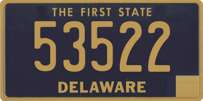 DE license plate 53522