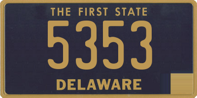 DE license plate 5353