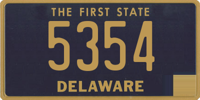 DE license plate 5354