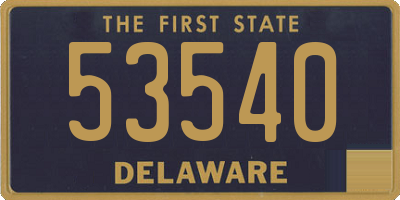 DE license plate 53540