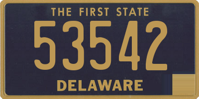 DE license plate 53542