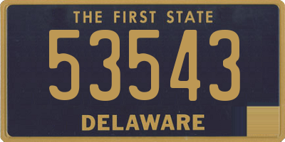 DE license plate 53543