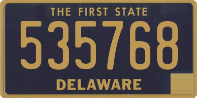 DE license plate 535768