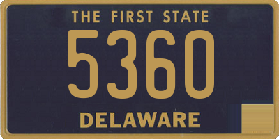 DE license plate 5360