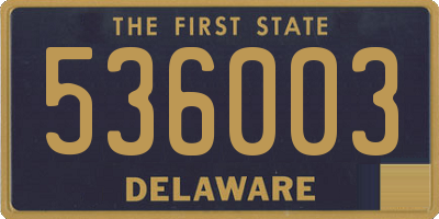 DE license plate 536003