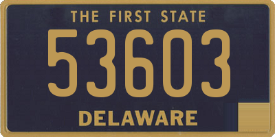 DE license plate 53603