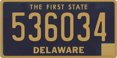 DE license plate 536034