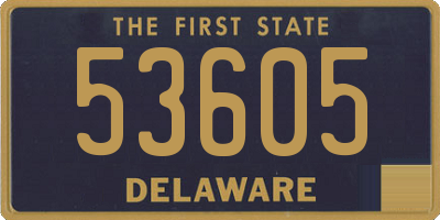 DE license plate 53605