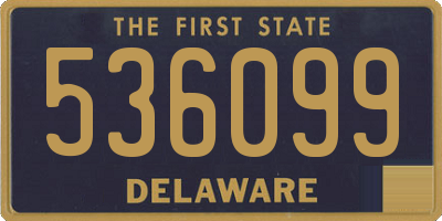 DE license plate 536099