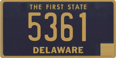 DE license plate 5361