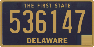 DE license plate 536147
