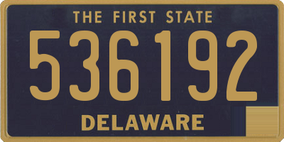 DE license plate 536192