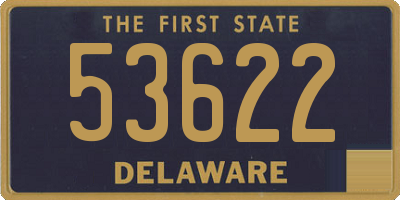 DE license plate 53622