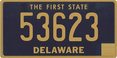 DE license plate 53623