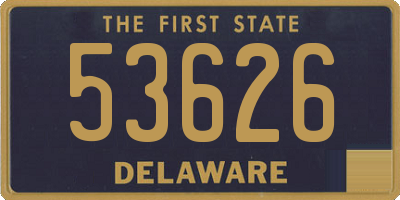 DE license plate 53626