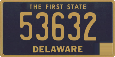 DE license plate 53632