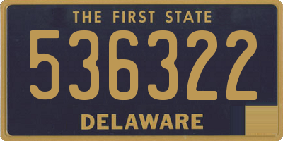 DE license plate 536322