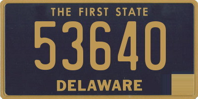 DE license plate 53640