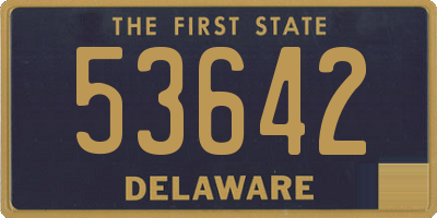 DE license plate 53642