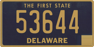 DE license plate 53644
