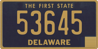 DE license plate 53645