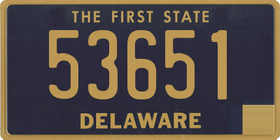 DE license plate 53651