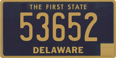 DE license plate 53652