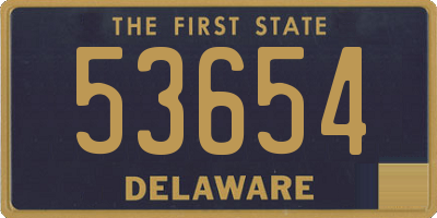 DE license plate 53654