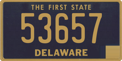 DE license plate 53657