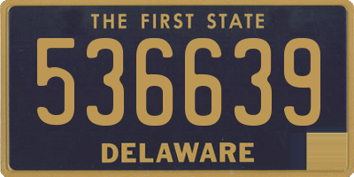 DE license plate 536639