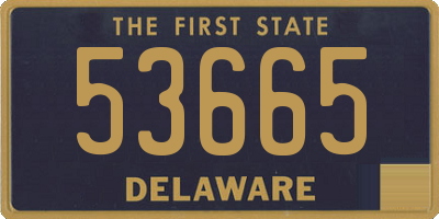 DE license plate 53665