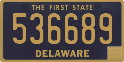 DE license plate 536689