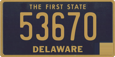 DE license plate 53670