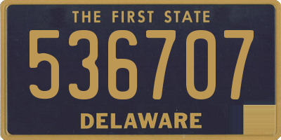 DE license plate 536707