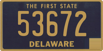 DE license plate 53672