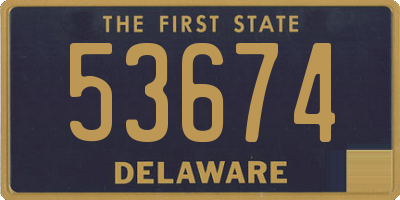 DE license plate 53674