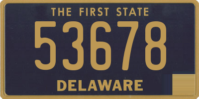 DE license plate 53678
