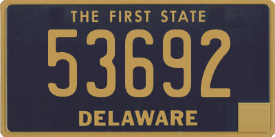 DE license plate 53692