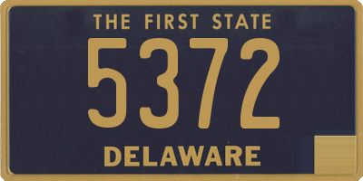 DE license plate 5372