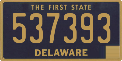 DE license plate 537393