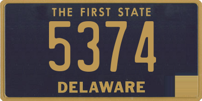 DE license plate 5374