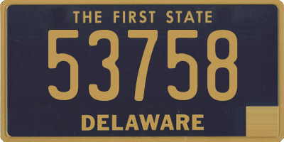 DE license plate 53758
