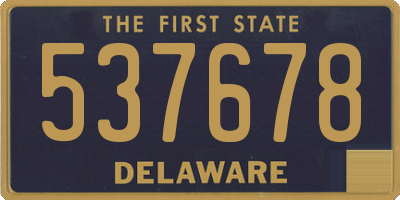 DE license plate 537678