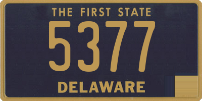 DE license plate 5377