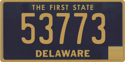 DE license plate 53773