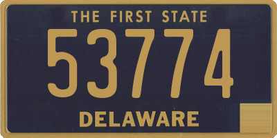 DE license plate 53774