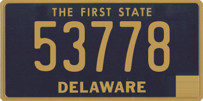 DE license plate 53778