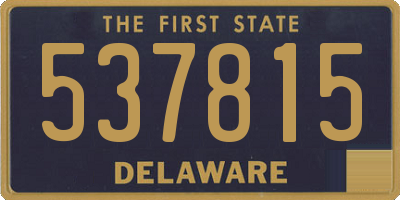 DE license plate 537815