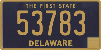 DE license plate 53783